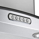 Coifa de Parede Fogatti Vidro Curvo Inox, Duto Slim, Depurador e Exaustor Com 3 Velocidades