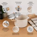 Panela de Pressão Neuhaus 4,5 Litros Marble Life, Cerâmica Antiaderente e Indução