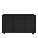 Balcão Para Escritório 3 Portas, MDP, Rodízios 40mm, Home Office BRV Móveis