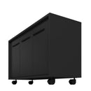 Balcão Para Escritório 3 Portas, MDP, Rodízios 40mm, Home Office BRV Móveis