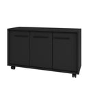 Balcão Para Escritório 3 Portas, MDP, Rodízios 40mm, Home Office BRV Móveis