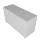 Balcão Para Escritório 3 Portas, MDP, Rodízios 40mm, Home Office BRV Móveis