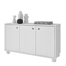 Balcão Para Escritório 3 Portas, MDP, Rodízios 40mm, Home Office BRV Móveis
