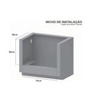 Fogão a Gás de Embutir Venax 5 Bocas Mesa de Vidro, Acendimento Automático, Forno 88,3L Bivolt