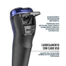 Barbeador Elétrico Britânia Bivolt À Prova D’Água, Recarregável, 3 Cabeças Flutuantes e 45 Lâminas Inox BBA07
