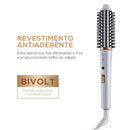 Escova Modeladora Britânia 60W BEC04, 2 em 1 Bivolt, 210°C, Tourmaline Íon e Antiaderente