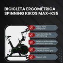 Bicicleta Ergométrica Residencial Spinning Kikos MaxKs5 Roda de Inércia 10kg