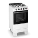 Fogão 4 Bocas Esmaltec Mesa Inox, Forno 50 Litros, Acendimento Manual e Grades Removíveis