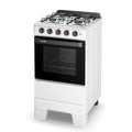 Fogão 4 Bocas Esmaltec Mesa Inox, Forno 50 Litros, Acendimento Manual e Grades Removíveis