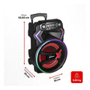 Caixa De Som Amplificada ACA 650 Gladiador X Amvox 650W RMS, Bluetooth 5.0, USB, AUX, LED Bivolt