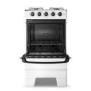 Fogão 4 Bocas Esmaltec Mesa Inox, Forno 50 Litros, Acendimento Manual e Grades Removíveis