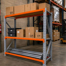 Par Lateral Porta Pallet MPP Suporta 250kg 2,00 x 0,60m Aço Cinza