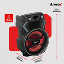 Caixa De Som Amplificada Amvox 950W RMS, 15", Bluetooth 5.0, TWS, LED, Bivolt ACA 950 Gladiador X