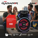 Caixa De Som Amplificada Amvox 950W RMS, 15", Bluetooth 5.0, TWS, LED, Bivolt ACA 950 Gladiador X