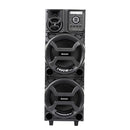Caixa Som Amplificada Amvox 1400W RMS, 2 Woofers 10", Bluetooth, Karaokê, LED, AUX,  Bivolt Aca 1402