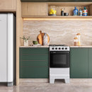 Fogão 4 Bocas Esmaltec Mesa Inox, Forno 50 Litros, Acendimento Manual e Grades Removíveis