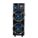 Caixa Som Amplificada Amvox 1400W RMS, 2 Woofers 10", Bluetooth, Karaokê, LED, AUX,  Bivolt Aca 1402