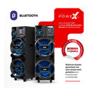 Caixa Som Amplificada Amvox 1400W RMS, 2 Woofers 10", Bluetooth, Karaokê, LED, AUX,  Bivolt Aca 1402
