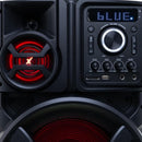 Caixa Som Amplificada Amvox 1400W RMS, 2 Woofers 10", Bluetooth, Karaokê, LED, AUX,  Bivolt Aca 1402