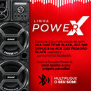 Caixa Som Amplificada Amvox 1400W RMS, 2 Woofers 10", Bluetooth, Karaokê, LED, AUX,  Bivolt Aca 1402