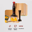 Mixer De Alimentos 400W Amvox, 2 Velocidades, 2 em 1, Processador, Copo 500ml, Lâminas Inox APR 400