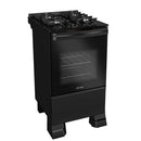 Fogão Mueller 4 Bocas Mesa de Vidro, Grades Ferro Fundido, Forno 48,1L Bivolt MFV4BF