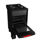 Fogão Mueller 4 Bocas Mesa de Vidro, Grades Ferro Fundido, Forno 48,1L Bivolt MFV4BF