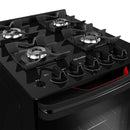 Fogão Mueller 4 Bocas Mesa de Vidro, Grades Ferro Fundido, Forno 48,1L Bivolt MFV4BF