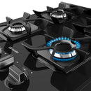 Fogão Mueller 4 Bocas Mesa de Vidro, Grades Ferro Fundido, Forno 48,1L Bivolt MFV4BF