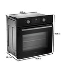 Forno Elétrico de Embutir Midea 68L Digital Com Função Air Fryer, Grill, Iluminação Interna e Timer