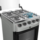 Fogão Mueller 4 Bocas, Acendimento Automático Total, Forno 48,1L Mesa Inox MFI4BB