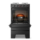 Fogão 4 Bocas Esmaltec Mesa Inox, Forno 50 Litros, Acendimento Manual e Grades Removíveis