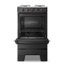 Fogão 4 Bocas Esmaltec Mesa Inox, Forno 50 Litros, Acendimento Manual e Grades Removíveis