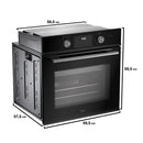 Forno Elétrico De Embutir Midea 80L Digital, Função Air Fryer, Grill, Timer e 8 Funções Painel TSD80P2