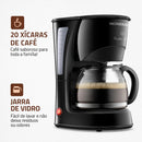 Cafeteira Elétrica Mondial Pratic 20 Xícaras, Jarra Vidro, Filtro Permanente e Base Com Aquecimento