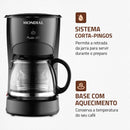 Cafeteira Elétrica Mondial Pratic 20 Xícaras, Jarra Vidro, Filtro Permanente e Base Com Aquecimento
