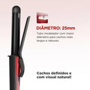 Modelador de Cachos Mondial EM-12 Bivolt 210°C, Tubo 25mm, Revestimento Cerâmico e Cabo Giratório