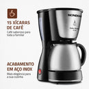 Cafeteira Elétrica Mondial Dolce Arome Inox Prepara Até 15 Xícaras de Café