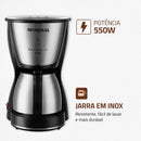 Cafeteira Elétrica Mondial Dolce Arome Inox Prepara Até 15 Xícaras de Café