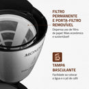 Cafeteira Elétrica Mondial Dolce Arome Inox Prepara Até 15 Xícaras de Café