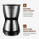 Cafeteira Elétrica Mondial Dolce Arome Inox Prepara Até 15 Xícaras de Café