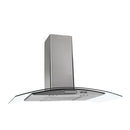 Coifa de Parede Fogatti Vidro Curvo Inox, Duto Slim, Depurador e Exaustor Com 3 Velocidades