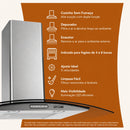 Coifa de Parede Fogatti Vidro Curvo Inox, Duto Slim, Depurador e Exaustor Com 3 Velocidades