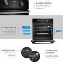 Forno Elétrico De Embutir Midea 80L Digital, Função Air Fryer, Grill, Timer e 8 Funções Painel TSD80P2